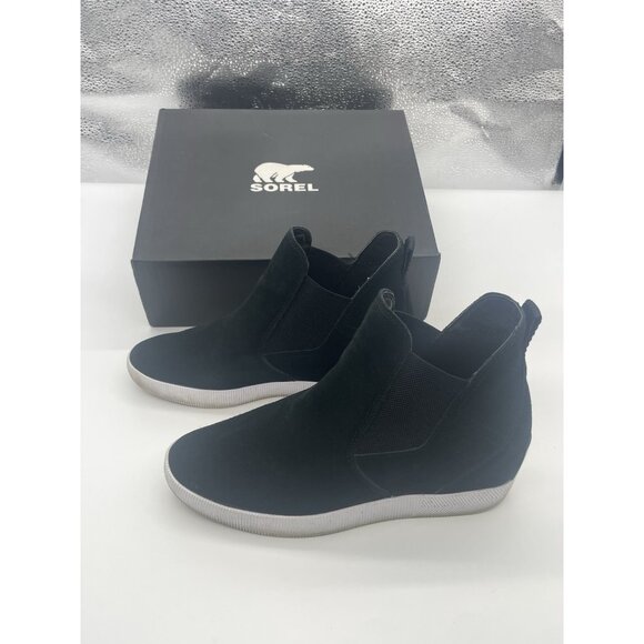 Sorrel Women's Out N About Slip-On Wedge Black Sz 9 Shoes Casual Leather Outdoor - Picture 3 of 5